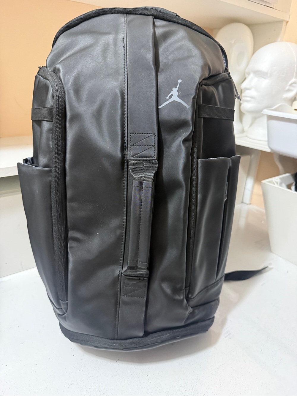 Jordan Black Men's Athletic Backpack with Subtle Jumpman - Picture 10 of 15